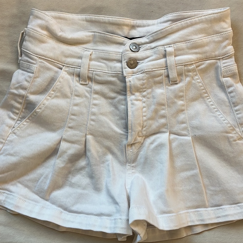 Veronica Beard White Jean Shorts